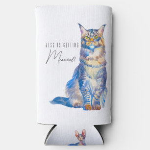 Getting Meowied Cat Bachelorette Party Seltzer Can Cooler