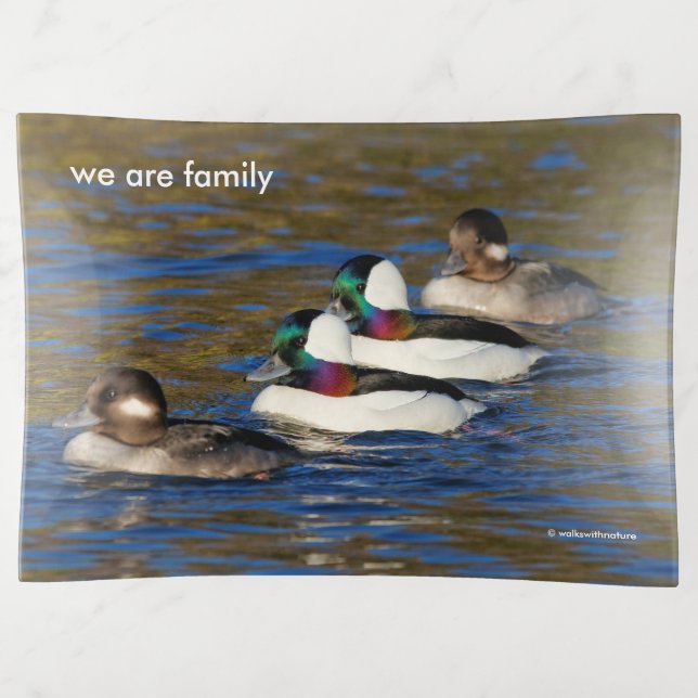 Getting My Ducks in a Row: Four Buffleheads Trinket Tray (Front)