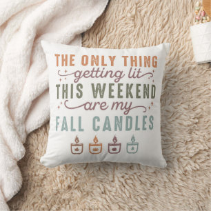 Getting My Fall Candles Throw Pillow