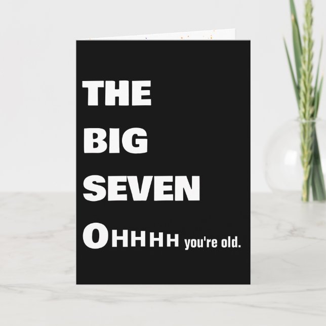 Getting Old 70th Birthday Humor  Card (Front)