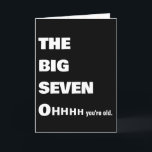 Getting Old 70th Birthday Humor  Card<br><div class="desc">Bold white text on black for a 70th birthday.
All text can be changed.</div>