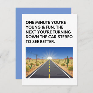 Getting Old Funny Birthday Card Stereo Joke