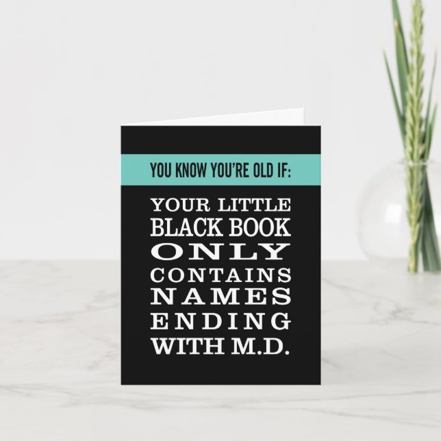 Getting Old: Little Black Book Only Has Doctors Card (Front)