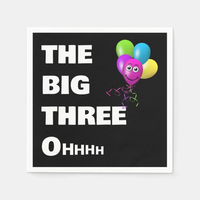 Getting Older 30th Birthday Party Humor  Napkins (Front)