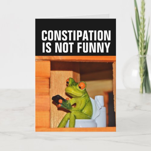 GETTING OLDER FUNNY CONSTIPATION BIRTHDAY CARD