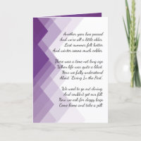 Getting Older Poem with Purple Abstract Border
