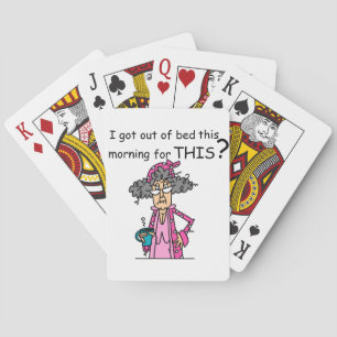 Getting Out of Bed Humor Poker Cards