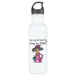 Getting Out of Bed Humor Water Bottle