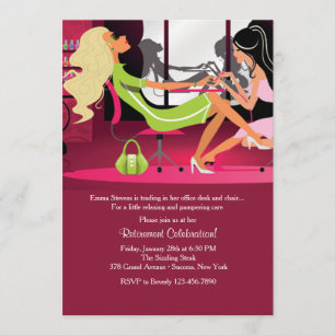 Getting Pampered Retirement Party Invitation