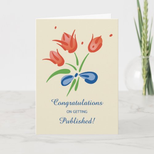 Getting Published Congratulations Flowers Card