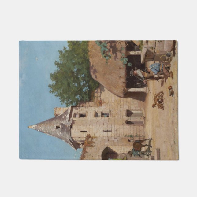 Getting Ready for the Hunt (Medieval Scene) Doormat (Front)