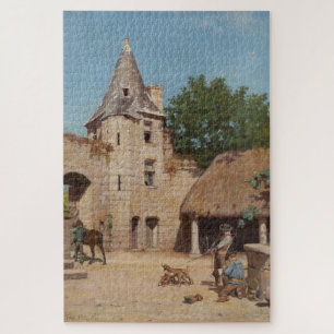 Getting Ready for the Hunt (Medieval Scene) Jigsaw Puzzle