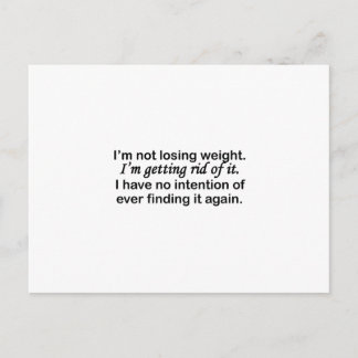 Getting Rid Of Weight Postcard