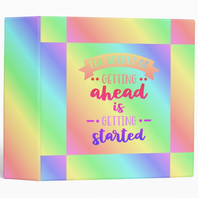 Getting Started Pastel 3 Ring Binder (Front/Spine)