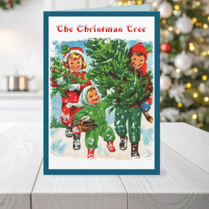 Getting The Christmas Tree Christmas Card