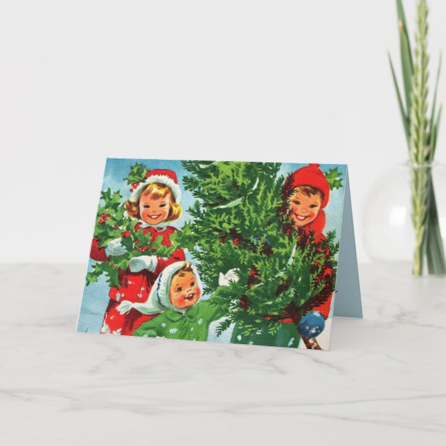 Getting The Christmas Tree Christmas Card (Front)