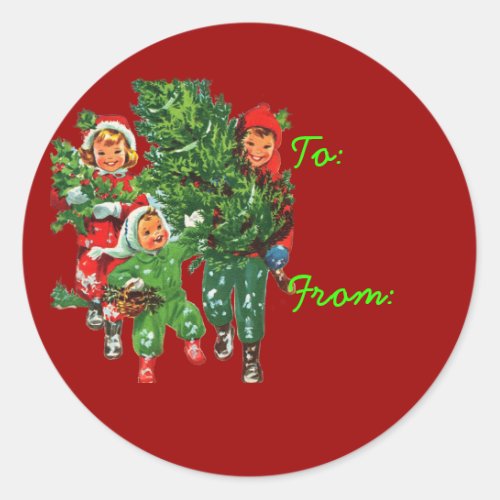 Getting The Christmas Tree Gift Tag Stickers