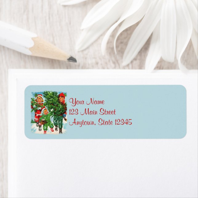 Getting The Christmas Tree Return Address Labels (Insitu)