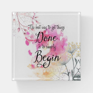 Getting Things Done Motivational Paperweight
