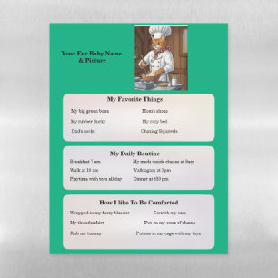 Getting To Know My Pet Dogwalker/Sitter Info Magnetic Dry Erase Sheet