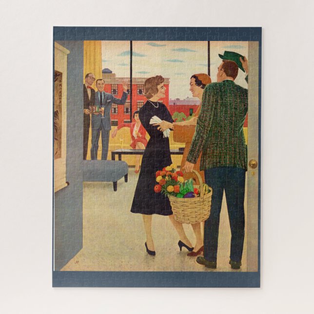 Getting together at the Cibulskis' Jigsaw Puzzle (Vertical)