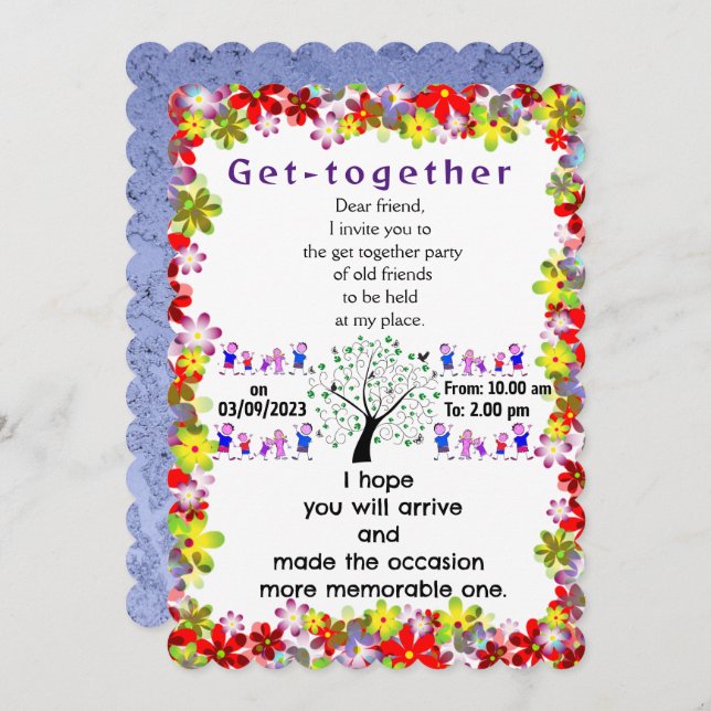 Getting together invitation (Front/Back)