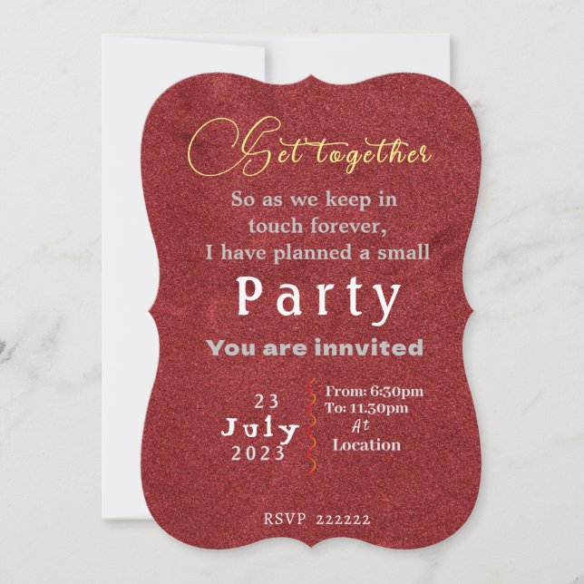 Getting together Invitation (Front)