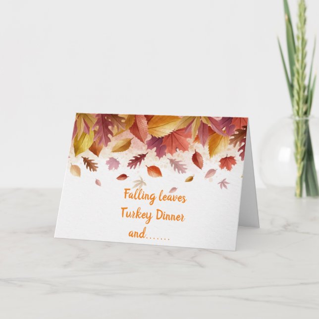 GETTING TOGETHER W/ FAMILY & FRIENDS THANKSGIVING  CARD (Front)