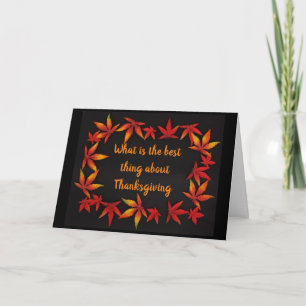 GETTING TOGETHER W/ FAMILY & FRIENDS THANKSGIVING CARD