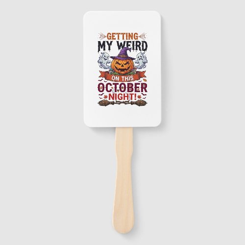 Getting Weird Halloween Pumpkin Ghosts Witch Hat_1 Hand Fan