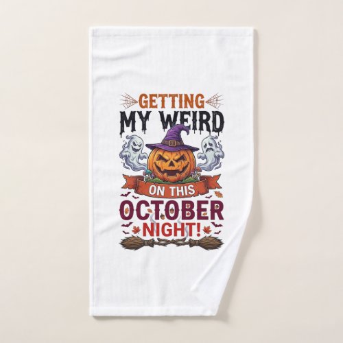 Getting Weird Halloween Pumpkin Ghosts Witch Hat_1 Hand Towel