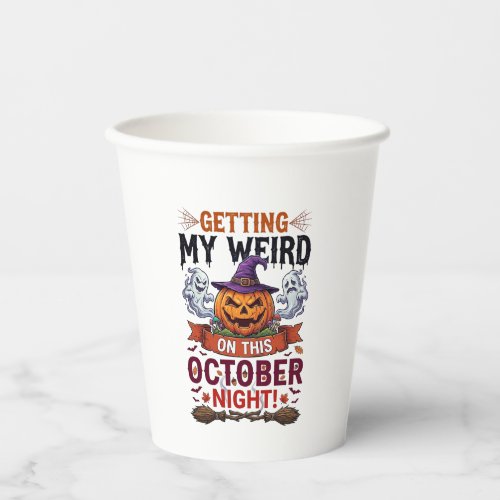 Getting Weird Halloween Pumpkin Ghosts Witch Hat_1 Paper Cups
