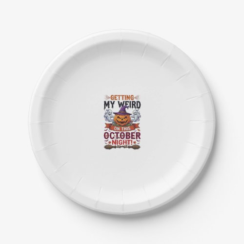 Getting Weird Halloween Pumpkin Ghosts Witch Hat_1 Paper Plates