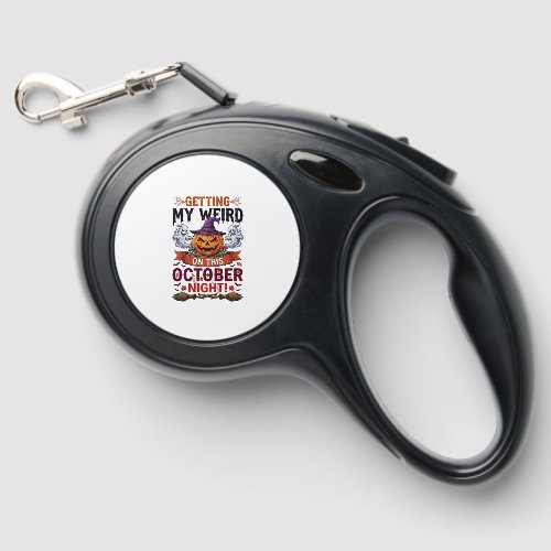 Getting Weird Halloween Pumpkin Ghosts Witch Hat_1 Retractable Pet Leash
