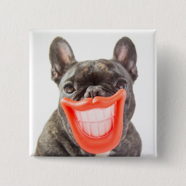 Getty Images | A Smiling Dog Pinback Button (Front)
