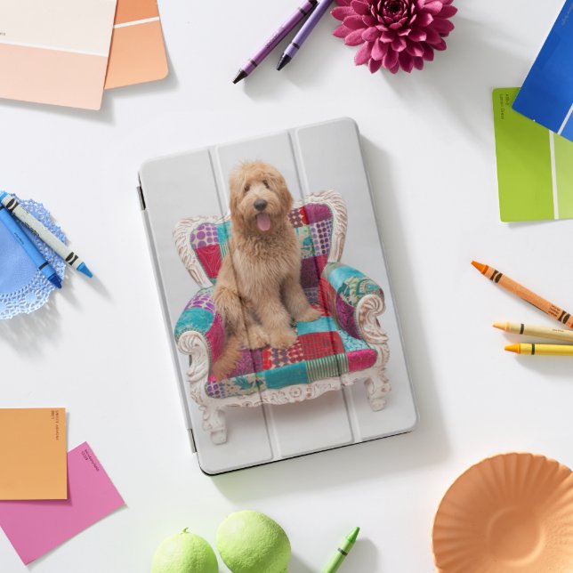 Getty Images | Cute Goldendoodle iPad Pro Cover (Desk)