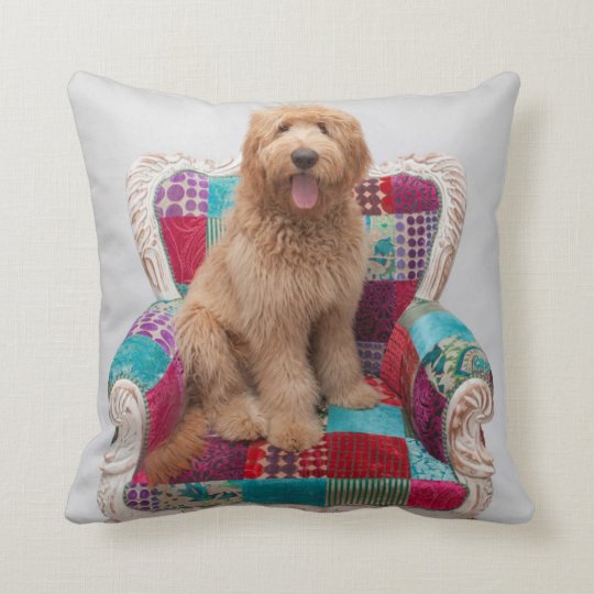 Getty Images Cute Goldendoodle Throw Pillow