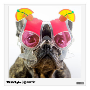 Getty Images Dog With Cocktail Glasses Wall Sticker