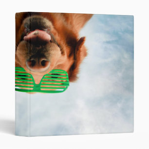 Getty Images Dog With Glasses 3 Ring Binder