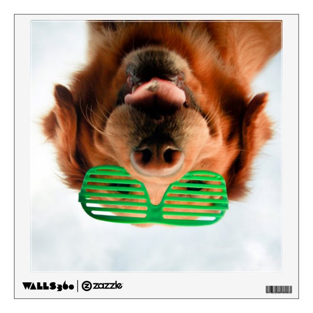 Getty Images | Dog With Glasses Wall Sticker (Front)