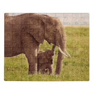 Getty Images   Elephant & Baby Jigsaw Puzzle