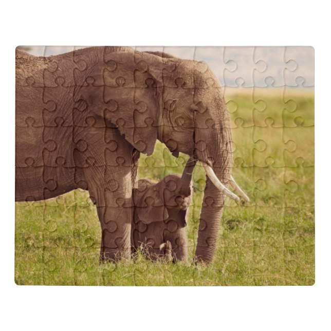 Getty Images | Elephant & Baby Jigsaw Puzzle (Puzzle Horizontal)