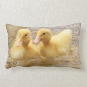 Getty Images Fuzzy Yellow Ducklings Lumbar Pillow