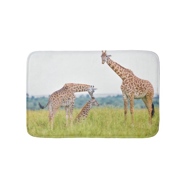 Getty Images | Giraffe Family Bathroom Mat (Front)