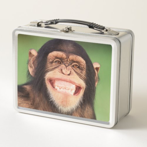 Getty Images  Grinning Chimpanzee Metal Lunch Box