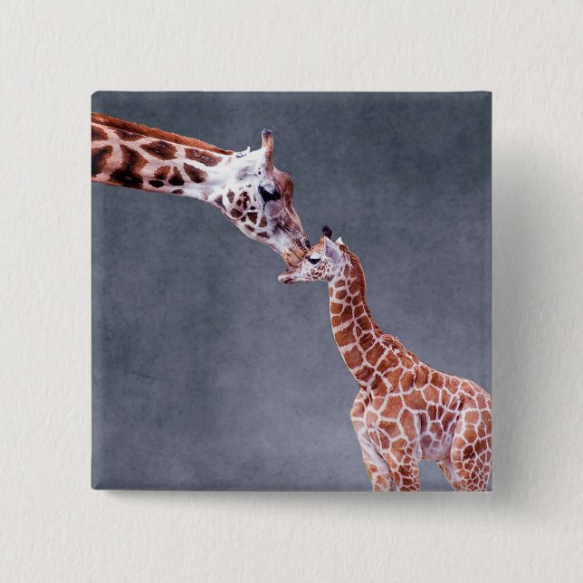 Getty Images | Mother & Baby Giraffe Button (Front)