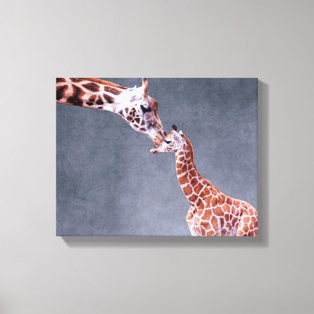 Getty Images | Mother & Baby Giraffe Canvas Print (Front)