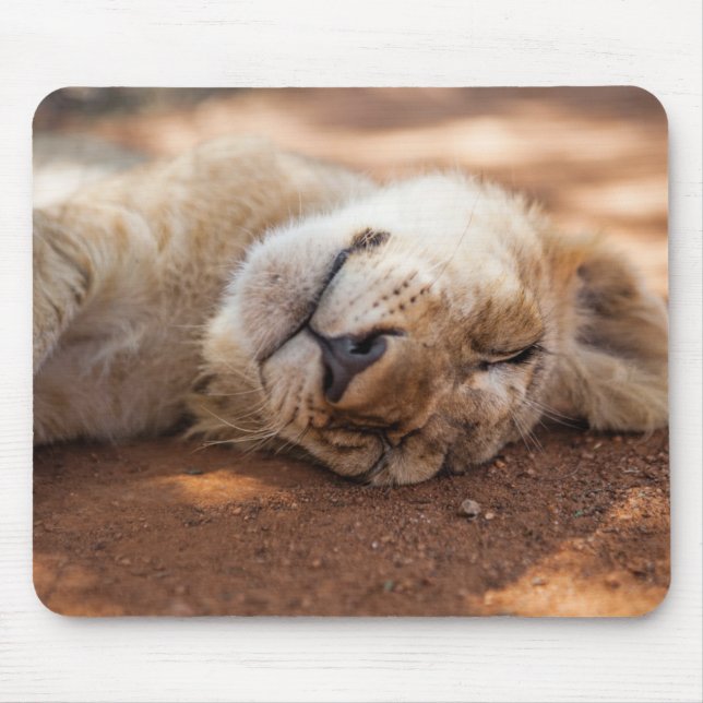 Getty Images | Sleeping Lion Cub Mouse Pad (Front)