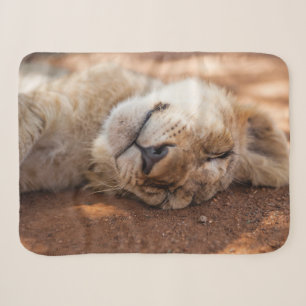 Getty Images Sleeping Lion Cub Sherpa Blanket