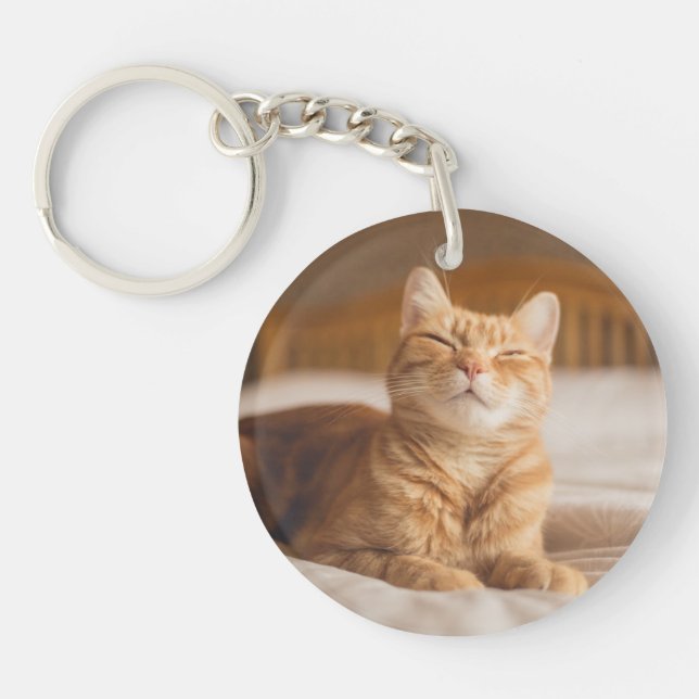 Getty Images | Sleepy Cat Keychain (Front)
